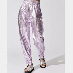 Isabel Marant Galoni Metallic Lilac Trousers Size 2